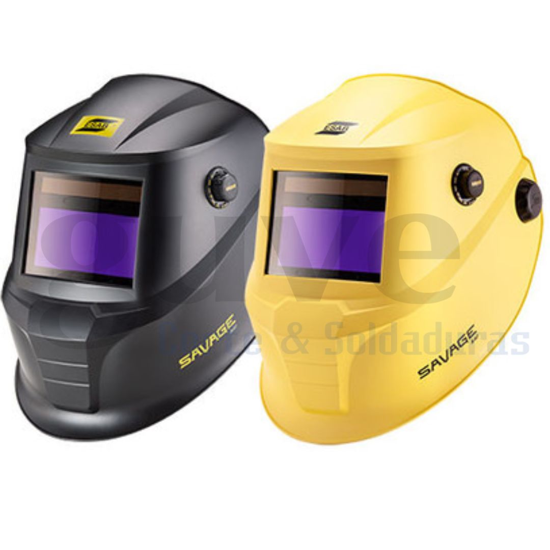 Careta para soldar Electrónica ESAB SAVAGE A40 AMARILLA y negra foto de 2 productos lado izq