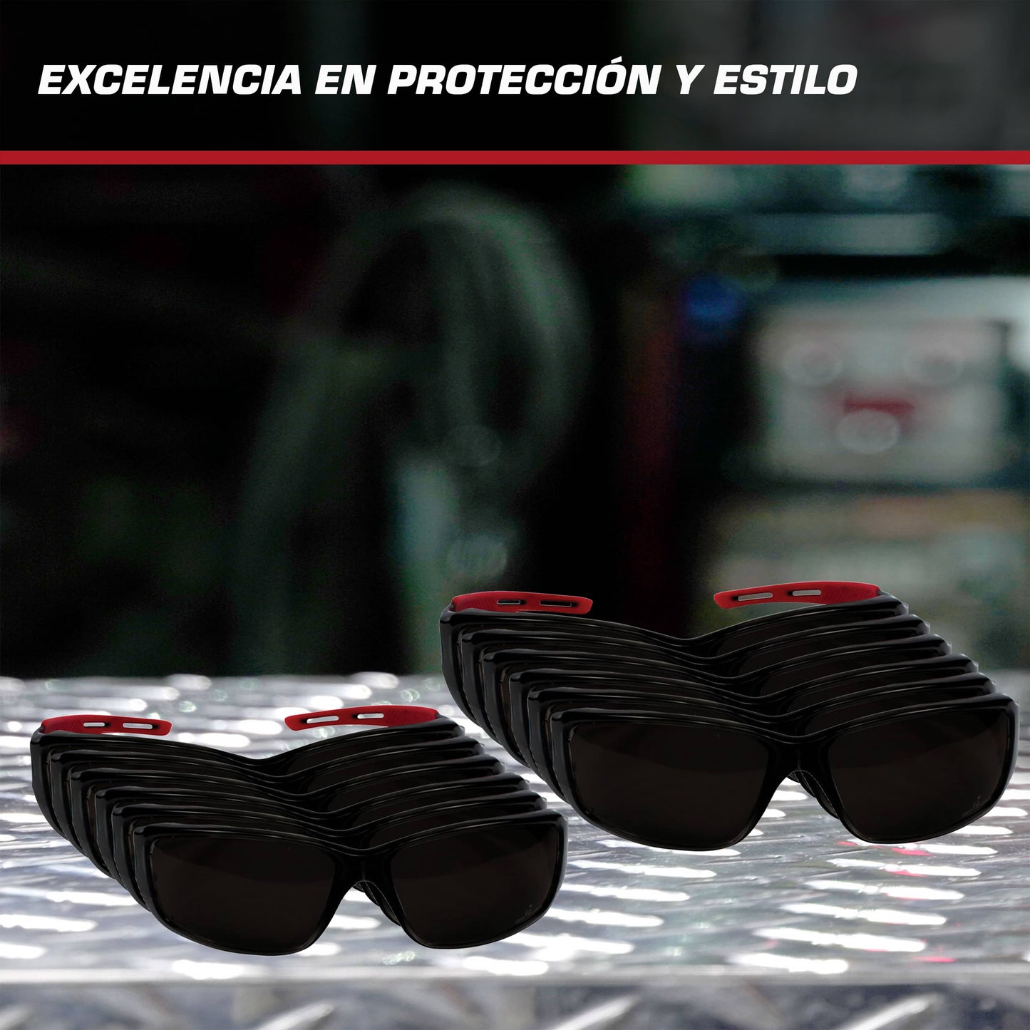 Lentes de seguridad Start Line Red Black (2 PIEZAS)