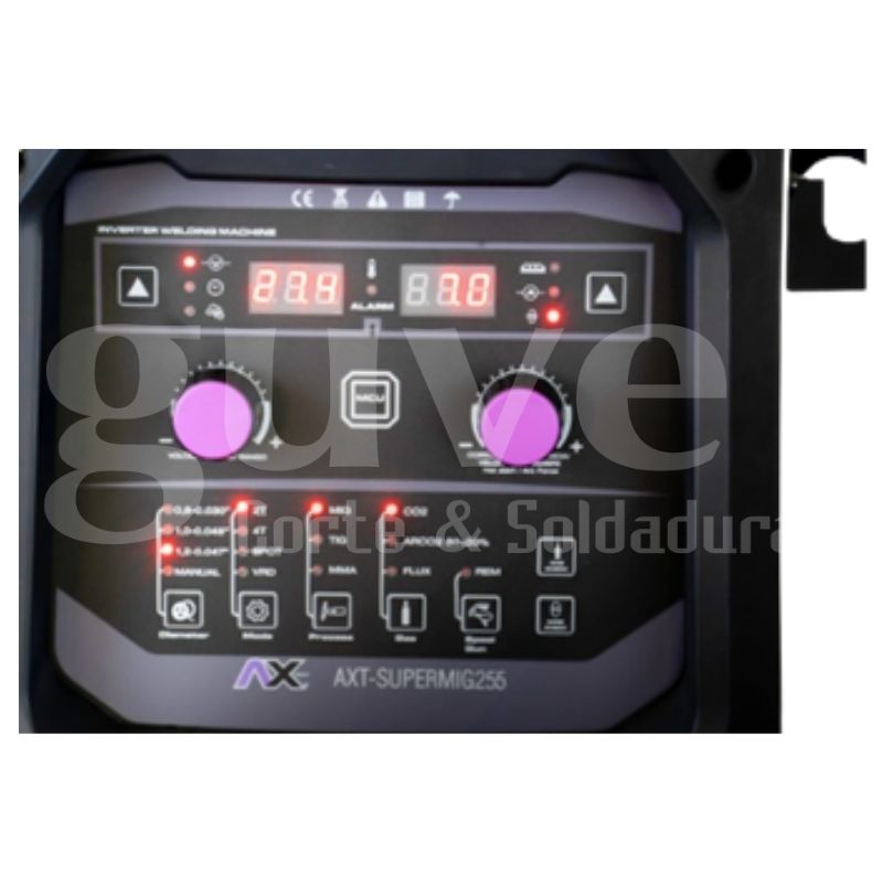 AXT-SUPERMIG255 Soldadora inversor FOTO PRODCUTO panel de control