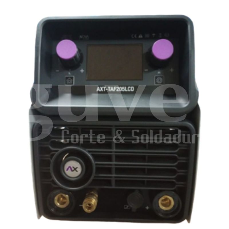 AXT-TAF205LCD Soldadora inversor, Electrodo y TIG HF, CD/CA Bi-Voltaje Especial para soldar aluminio foto producto frente