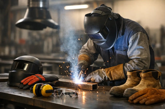 Ejemplo de protección en soldadura para taller