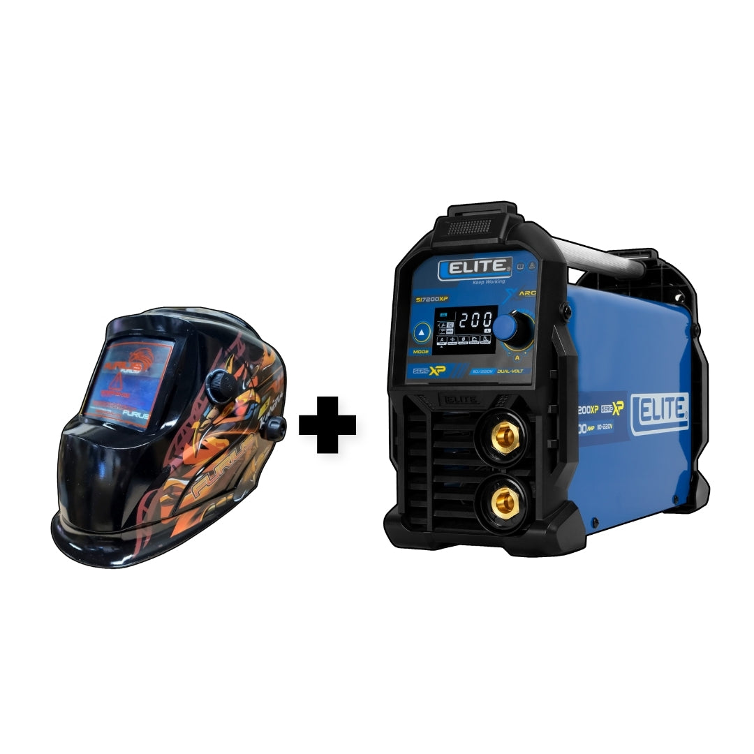 Combo Soldadora Inversora ELITE ARC SI7200XP + Careta Electrónica FURIUS KIMERA