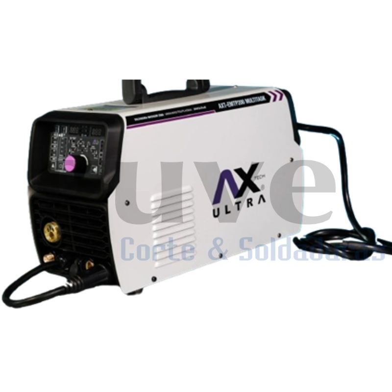 AXT-EMTP200 MULTITASK Soldadora inversor, MIG GAS/NO GAS, Especial  para Aluminio, Doble Pulsado TIG y Electrodo