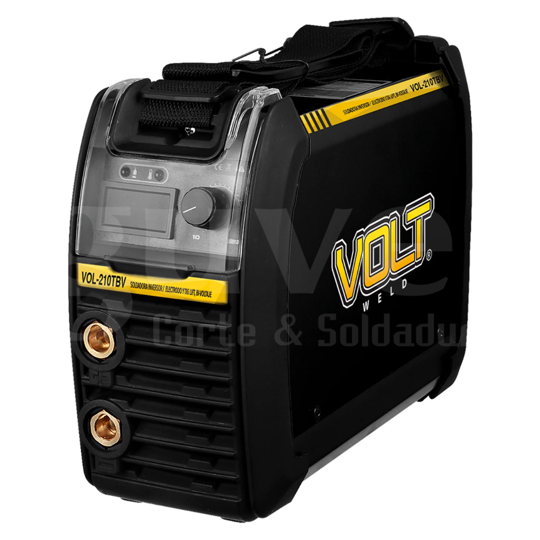 Soldadora inversor Electrodo y Tig Lift Bi-Voltaje VOL-210TBV - Tienda GUVE