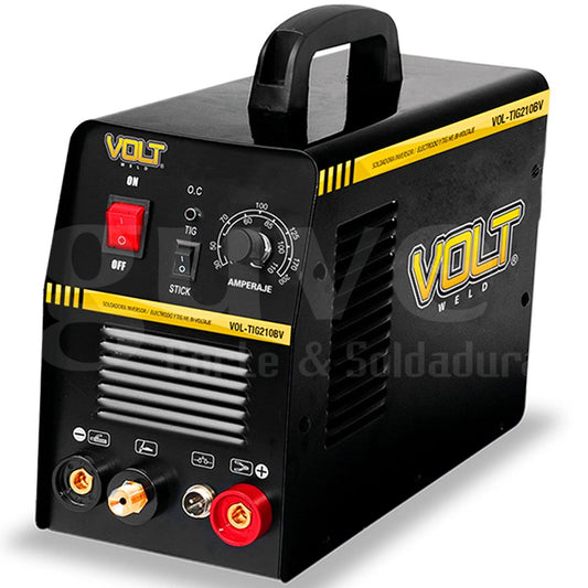 Soldadora inversor Electrodo y Tig Alta Frecuencia, Bi-Voltaje VOL-TIG210BV