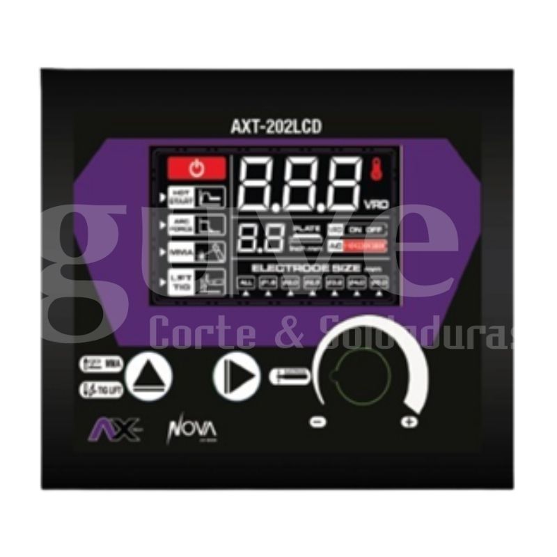 AXT-202LCD Soldadora inversor, foto producto panel de control
