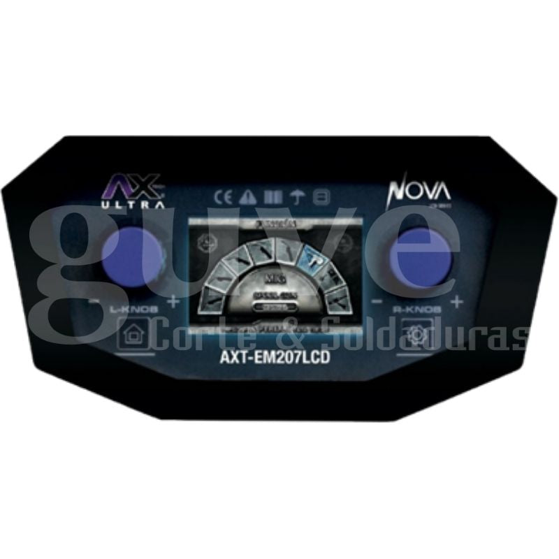 AXT-EM207LCD Soldadora inversor, MIG GAS/NO GAS, Electrodo y TIG LIFT foto producto panel de control