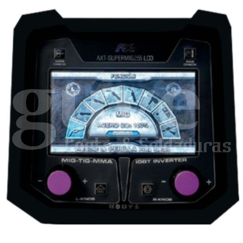 AXT-SUPERMIG255LCD Soldadora inversor foto producto panel de control