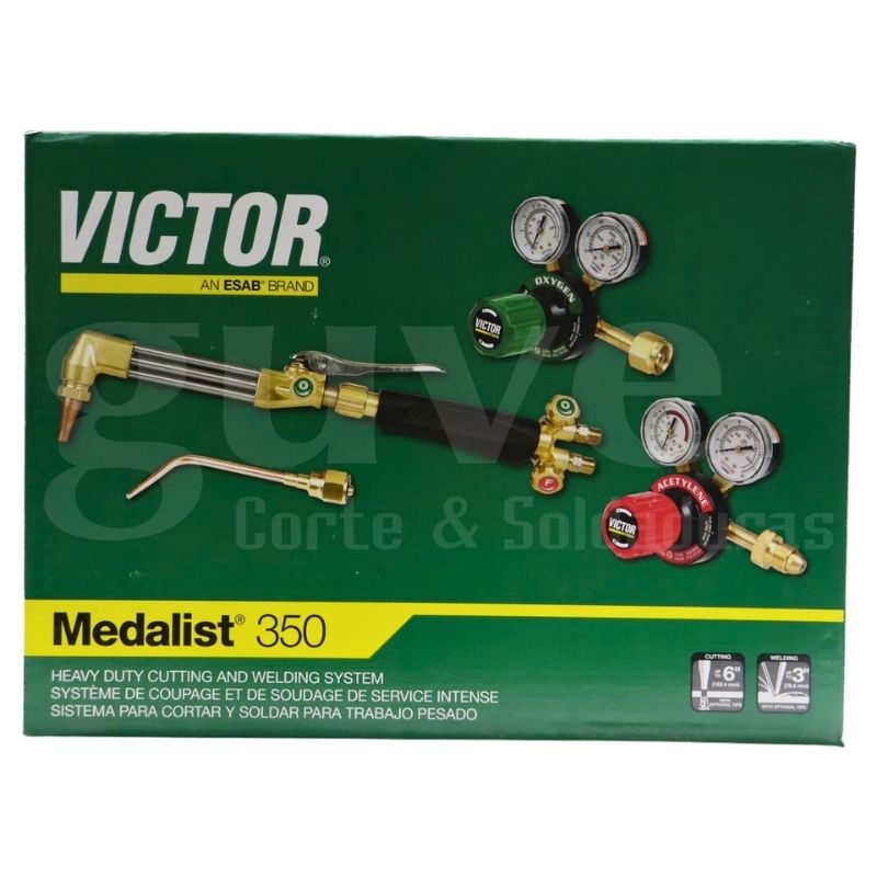 Equipo de soldar y cortar MEDALIST 350 VICTOR Maneral negro - Tienda GUVE