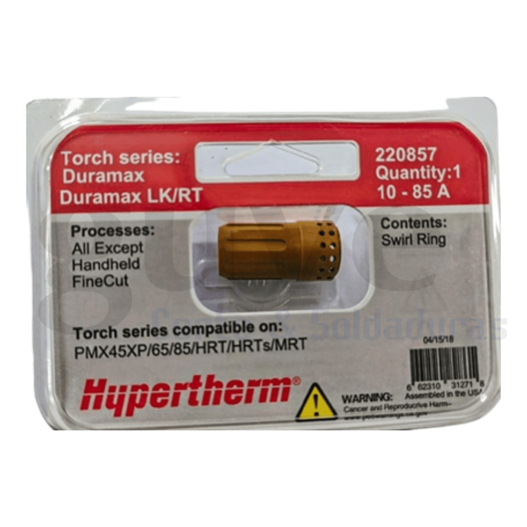 SWIRL RING P/POWERMAX 65/85 HYPERTHERM